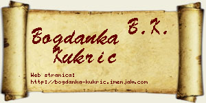 Bogdanka Kukrić vizit kartica